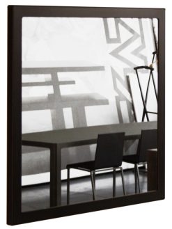 Zeus Miroirs | Miroir Mural Little Frame Metal Noir Miroir / 90 X 90 Cm - Zeus