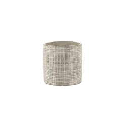 Serax Pots Et Plantes | Cache-Pot Cylindre Medium Ceramique Beige / Gres - O 15 X H 15 Cm - Serax