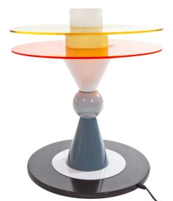 Memphis Milano Lampes De Table | Lampe De Table Bay Metal Verre Multicolore By Ettore Sottsass / 1983 - Memphis Milano