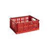 Hay Paniers Et Petits Rangements | Panier Colour Crate Plastique Rouge Medium / 26,5 X 34,5 Cm - Recycle - Hay