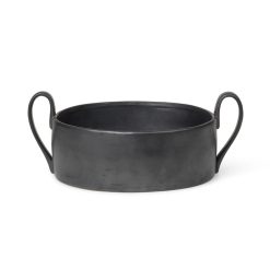 Ferm Living Saladiers, Coupes Et Bols | Coupe Flow Ceramique Noir / O 25 Cm - Ferm Living