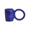 Petite Friture Tasses Et Mugs | Mug Donut Large Ceramique Bleu / O 9 X H 12 Cm - Petite Friture