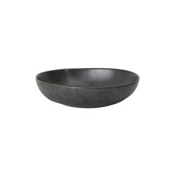 Ferm Living Assiettes | Assiette Creuse Flow Ceramique Noir / O 19,5 X H 5 Cm - Ferm Living