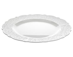 Alessi Plateaux Et Plats De Service | Plat De Presentation Dressed Ceramique Blanc / O 33 - Alessi