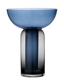 AYTM Vases | Vase Torus Large Verre Bleu / H 35 Cm - Aytm