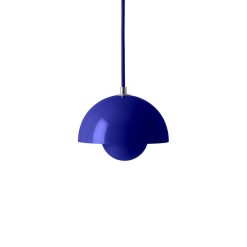 &tradition Suspensions | Suspension Flowerpot Vp10 Metal Bleu / O16 Cm - By Verner Panton, 1969 - &Tradition