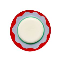 LAETITIA ROUGET Assiettes | Assiette A Dessert Wavy Ceramique Rouge / O 20 Cm - Peint A La Main - Laetitia Rouget