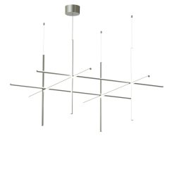 Flos Suspensions | Suspension Coordinates S4 Gris Argent Metal Led / 176 X 176 X H 92 Cm - Flos