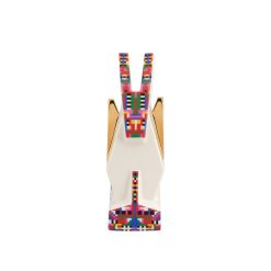 Alessi Decorations De Noel | Santon Donkey Ceramique Blanc / Peint Main - Alessi