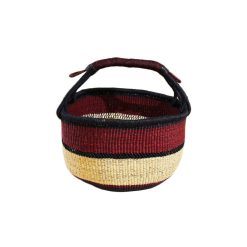 Maison Sarah Lavoine Paniers Et Petits Rangements | Panier Bolga Fibre Vegetale Rouge / Tresse Main - O 38 X H 27 Cm - Maison Sarah Lavoine