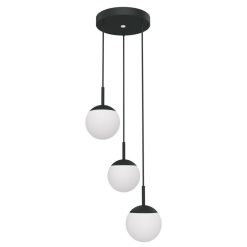 Fermob Suspensions | Suspension Mooon! Triple Led Metal Verre Noir / Bluetooth - O 15 Cm - Fermob