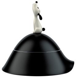 Alessi Chiens, Chats & Cie | Gamelle Lula Metal Plastique Noir / Pour Chien - Alessi