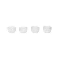 Ferm Living Accessoires Cuisine | Coquetier Tinta Verre Blanc / Set De 4 - Verre - Ferm Living