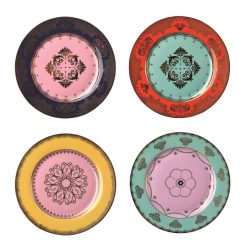 Pols Potten Assiettes | Assiette A Dessert Grandpa Ceramique Multicolore / Set De 4 - Pols Potten