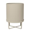 Ferm Living Pots Et Plantes | Pot De Fleurs Bau Large Metal Beige / O 28 Cm - Ferm Living