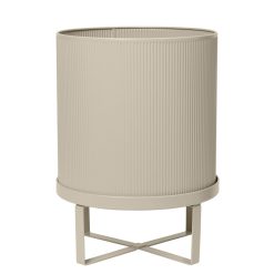 Ferm Living Pots Et Plantes | Pot De Fleurs Bau Large Metal Beige / O 28 Cm - Ferm Living