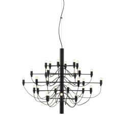 Flos Suspensions | Suspension 2097 Metal / 30 Ampoules Depolies Incluses - O 88 Cm/ Gino Sarfatti, 1958 - Flos