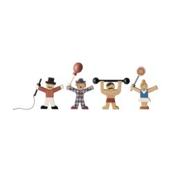 Bloomingville Kids | Jouet Enfant Rossaio Bois / 4 Figurines A Construire En Bois Fsc - Bloomingville