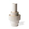 Pols Potten Vases | Vase Gear Large Ceramique Blanc / O24 X H46 Cm - Pols Potten