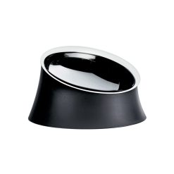 Alessi Chiens, Chats & Cie | Gamelle Wowl Metal Plastique Noir / Pour Chien - O 28 Cm - Ergonomique - Alessi