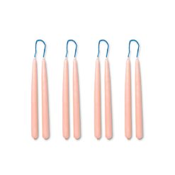 Ferm Living Bougeoirs, Photophores | Bougie Longue Dipped Cire Rose / Set De 8 - H 15 Cm - Ferm Living