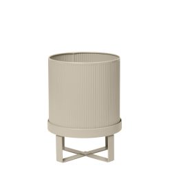 Ferm Living Pots Et Plantes | Pot De Fleurs Bau Small Metal Beige / O 18 Cm - Ferm Living