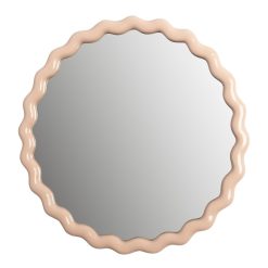 & klevering Miroirs | Miroir Mural Zigzag Rose / O 50 Cm - Polyresine - & Klevering