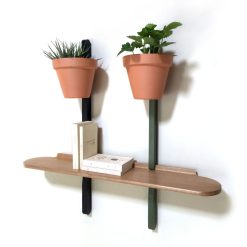 Compagnie Pots Et Plantes | Etagere Xpot Bois / 1 Etagere Ronde L 100 Cm + 2 Montants H 100 Cm - Compagnie