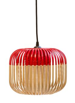 Forestier Suspensions | Suspension Bamboo Light Xs Metal Tissu Bois / H 20 X O 27 Cm - Forestier