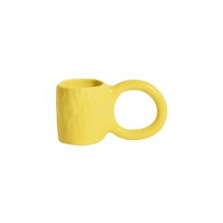 Petite Friture Tasses Et Mugs | Tasse A Cafe Donut Medium Ceramique Jaune / O 8 X H 9 Cm - Petite Friture