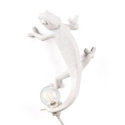 Seletti Kids | Lampe De Table Chameleon Going Up Plastique Blanc / Applique - Resine - Seletti