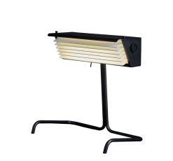 DCW Éditions Lampes De Table | Lampe De Table Biny Led Metal Blanc Noir / Reedition 1957 - H 33 Cm - Dcw Editions