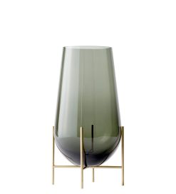 Audo Copenhagen Vases | Vase Echasse Medium Metal Verre Gris Or / H 45 Cm - Audo Copenhagen