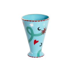 Bitossi Home Vases | Vase Star Ceramique Bleu / O 14 X H 20 Cm - Bitossi Home