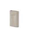 Muuto Vases | Vase Ridge Medium Ceramique Blanc Beige / H 35 Cm - Terre Cuite - Muuto