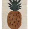 Ferm Living Tapis | Tapis Fruiticana - Ananas Tissu Jaune Vert Beige / Large - Tisse Main - Ferm Living