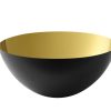 Normann Copenhagen Saladiers, Coupes Et Bols | Bol Krenit Noir Or Metal / O 12,5 X H 5,9 Cm - Normann Copenhagen