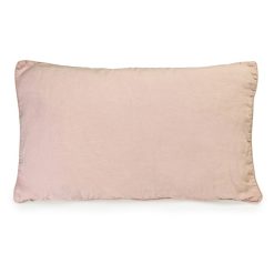 Au Printemps Paris Deco Textile | Coussin Tissu Rose / 35 X 55 Cm - Lin Lave - Au Printemps Paris