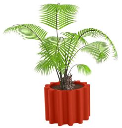 Slide Pots Et Plantes | Pot De Fleurs Gear Plastique Rouge - Slide