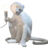 Seletti Kids | Lampe De Table Monkey Sitting Plastique Blanc / Indoor - H 32 Cm - Seletti