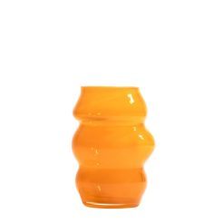 Fundamental Berlin Vases | Vase Muse Small Verre Jaune Orange / Cristal De Boheme - O 8 X H 13 Cm - Fundamental Berlin