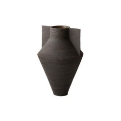 Cappellini Vases | Vase Jana Ceramique Noir / O 22,6 X H 34,7 Cm - Brut - Cappellini