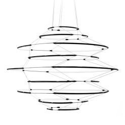 Nemo Suspensions | Suspension Drop 9 Led Metal Noir / O 110 X H 65 Cm - Nemo