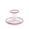 Hay Bougeoirs, Photophores | Bougeoir Flare Small Verre Rose / H 7,5 Cm - Hay