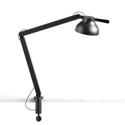 Hay Led | Lampe D'Architecte Pc Metal Plastique Noir / Base Etau - Double Bras - Hay