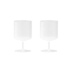 Ferm Living Verres | Verre A Vin Ripple Verre Blanc / Set De 2 - 27 Cl - Ferm Living