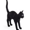 Seletti Lampes Sans Fil | Lampe Sans Fil Rechargeable Jobby The Cat Plastique Noir / L 46 X H 52 Cm - Seletti