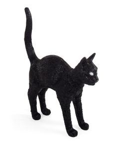 Seletti Lampes Sans Fil | Lampe Sans Fil Rechargeable Jobby The Cat Plastique Noir / L 46 X H 52 Cm - Seletti