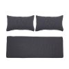 Bloomingville Deco Textile | Housse De Coussin Tissu / Pour Canape Mundo - Set De 3 Housses (Sans Garnissage) - Bloomingville