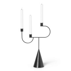 Ferm Living Bougeoirs, Photophores | Chandelier Avant Metal Noir Object - Ferm Living